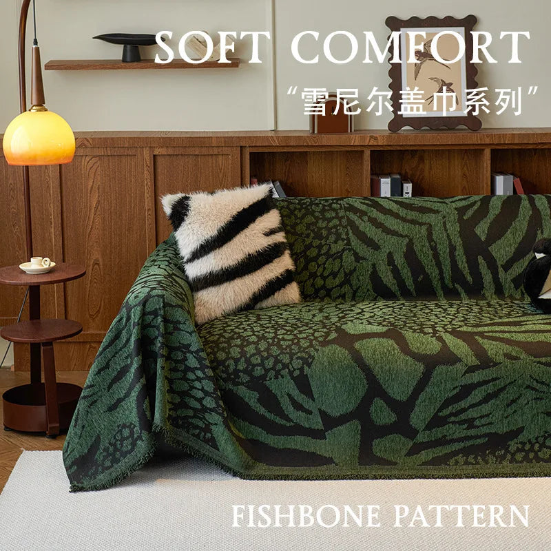 Vintage Four Seasons Sofa Cover Double Sided Couch Cover Blanket Simple Cushion Sofa Towel Fashion Beach Picnic Mat